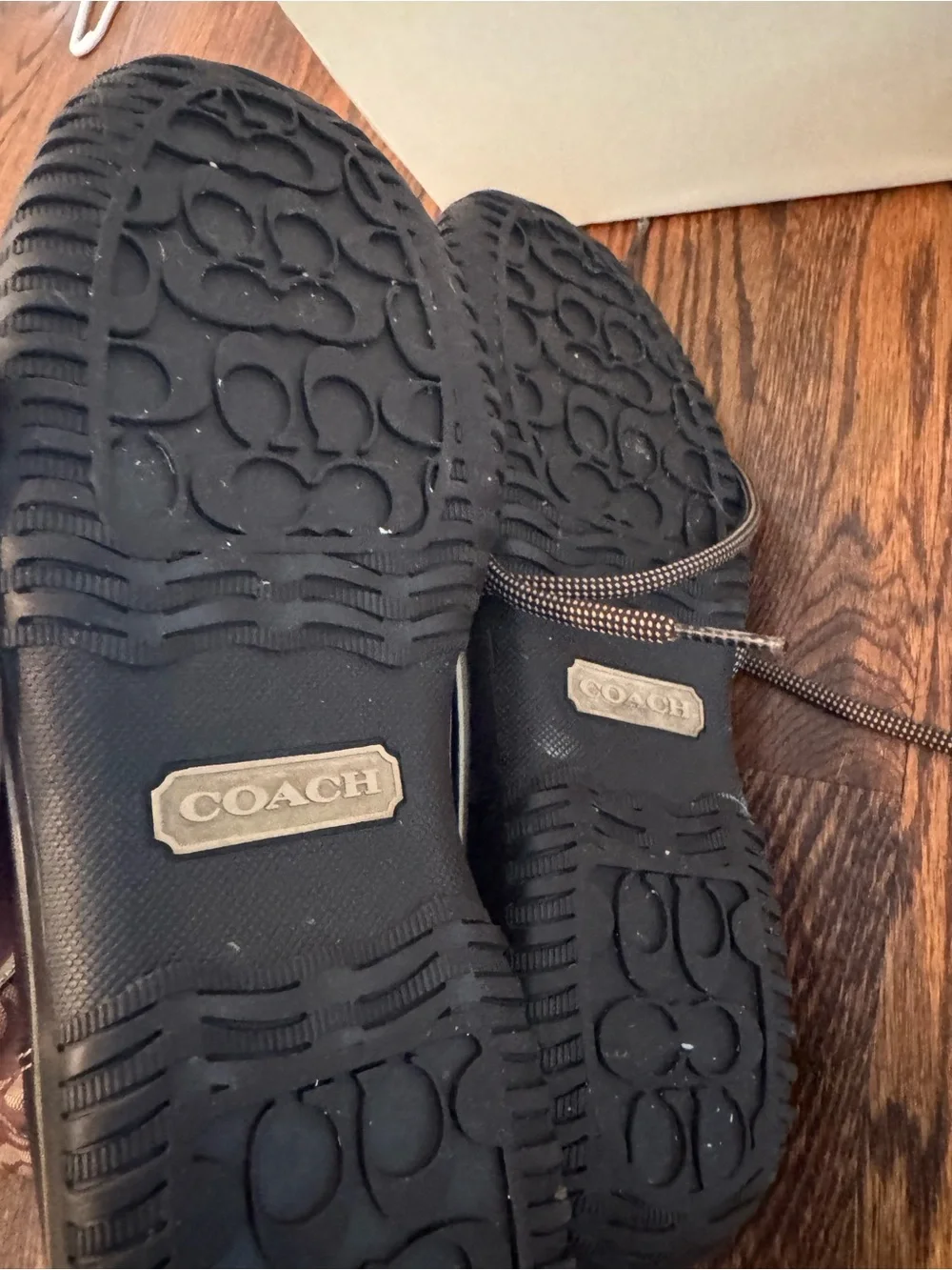 COACH Women's Brown Signature Logo Lace-Up Winter Boot 9.5